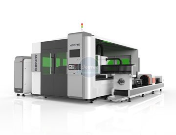 Full enclosed Laser with 2nd table & rotary axis AKJ1530FBR